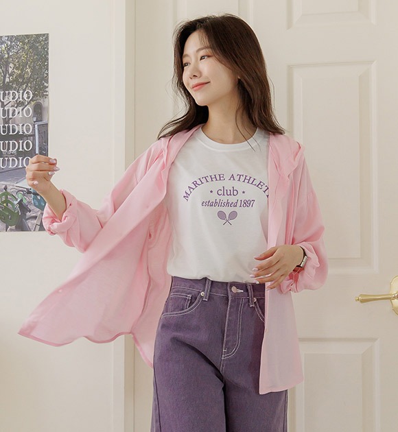 ソフトリネンフードシャツ 韓国