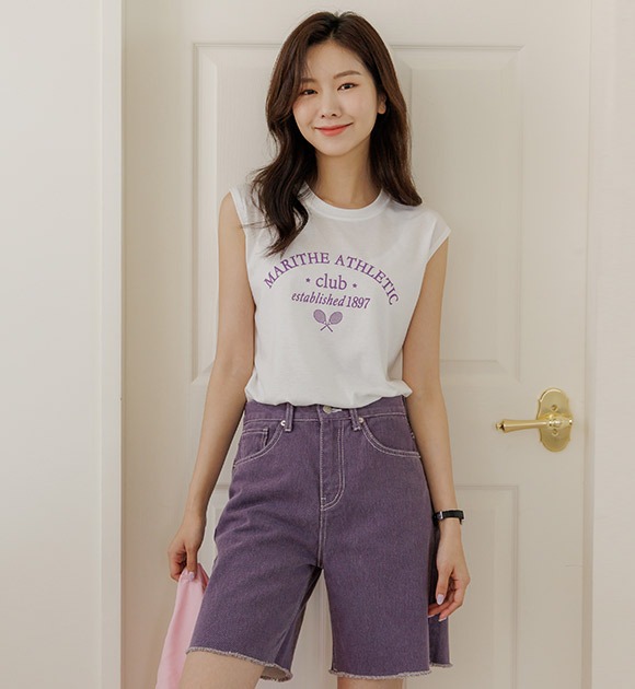 レタリングタンクトップTシャツ 韓国