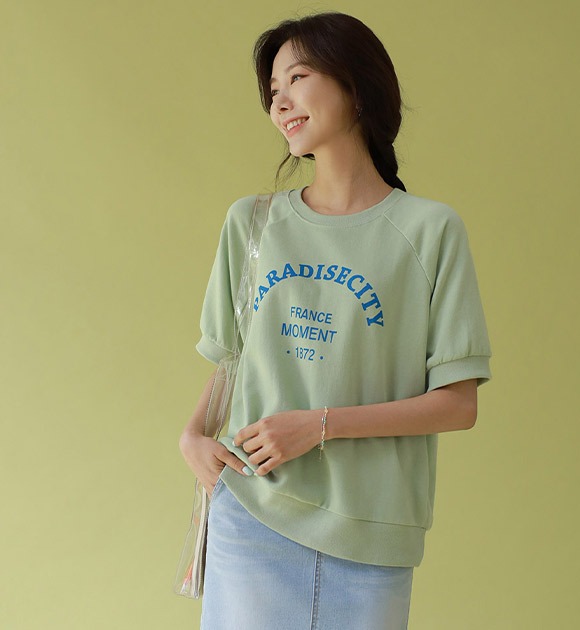 パラダイス半袖スウェットTシャツ 韓国
