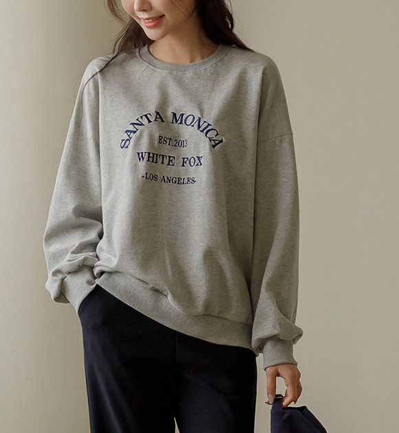 聖モニカ 刺繍セーター 韓国