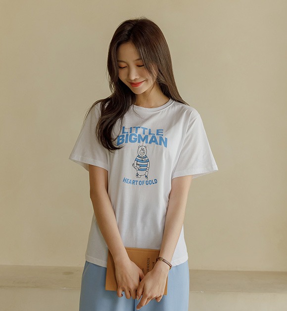 ビグマン 印刷 半袖Tシャツ 韓国