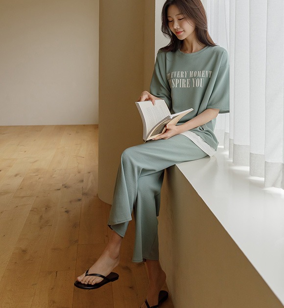 ホエム レイヤーTシャツ+ズボンセット 韓国
