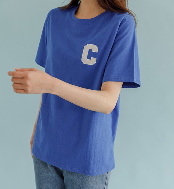 シージング Cパッチ 半袖Tシャツ 韓国