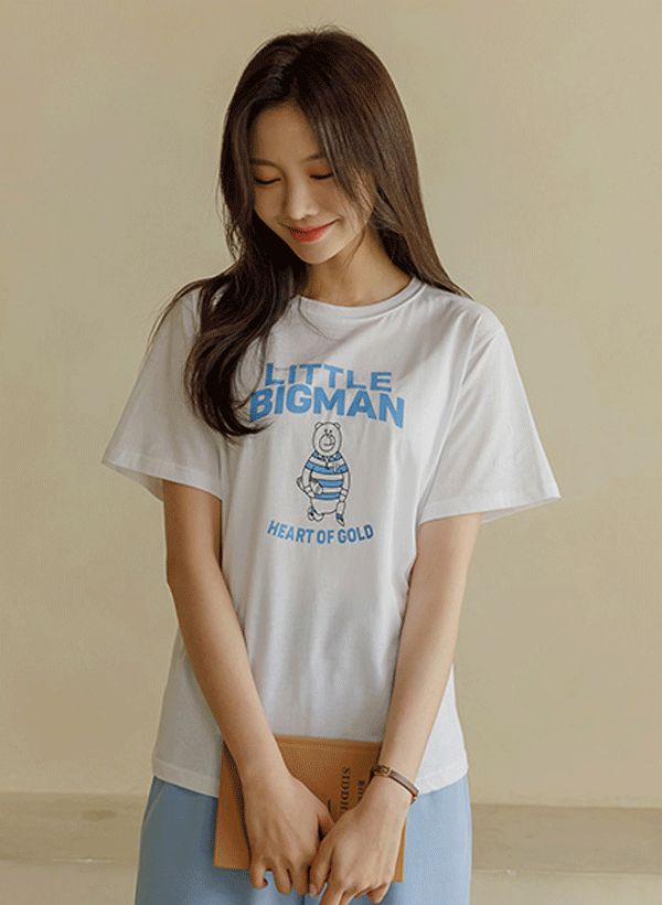 ビグマン 印刷 半袖Tシャツ 韓国