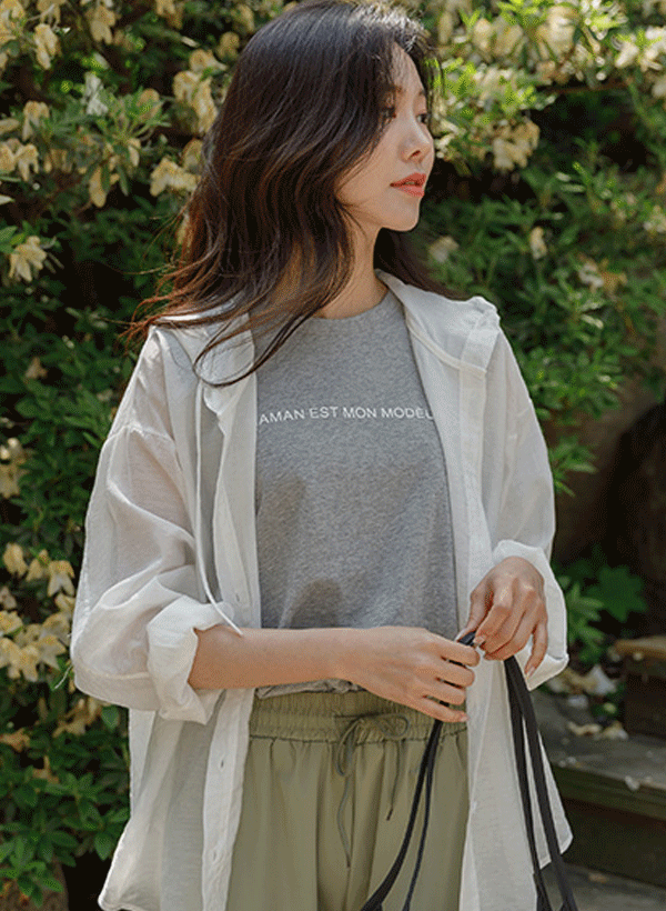バロン サマー ルーズフィット フードシャツ 韓国